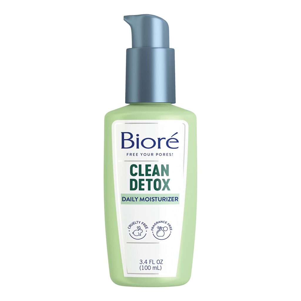 Biore Sensitive Skin Face Moisturizer, Hydrating Moisturizer, Fragrance Free Moisturizer, Clean Detox Daily Face Moisturizer