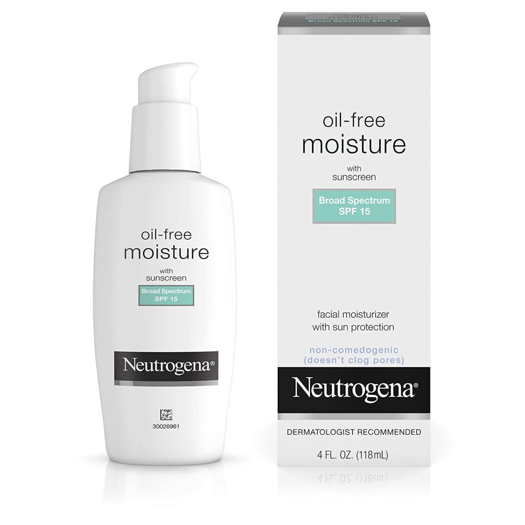 Neutrogena Oil Free Daily Long Lasting Facial Moisturizer & Neck Cream - Non Greasy, Oil Free Moisturizer Won't Clog Pores