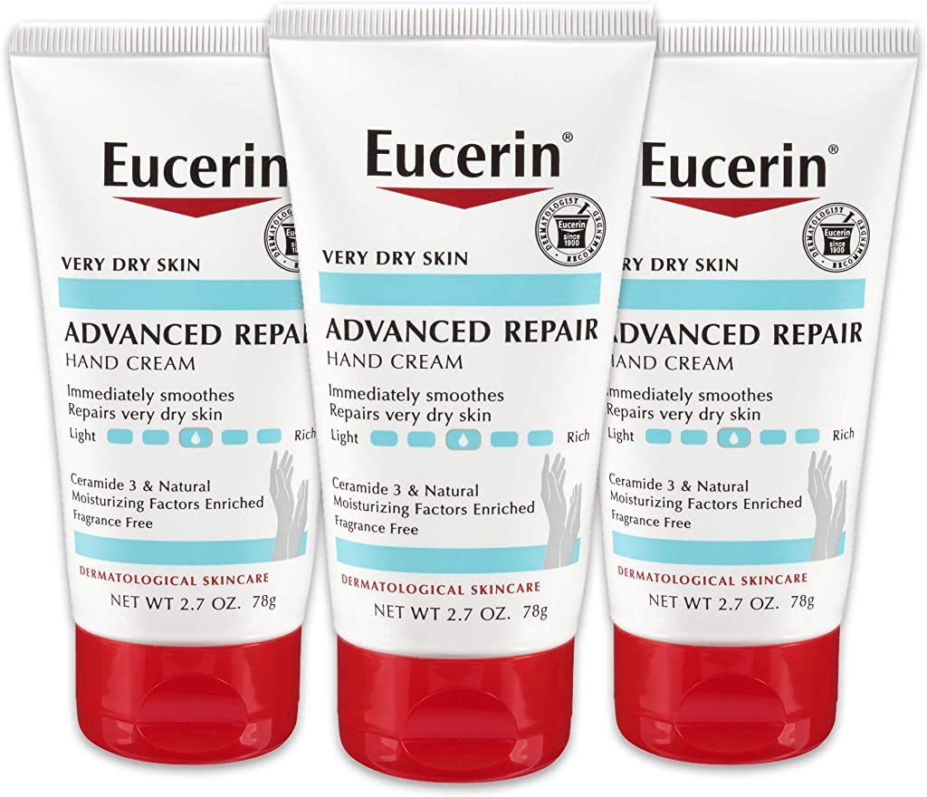 Eucerin Advanced Repair Hand Cream - Fragrance Free, Hand Lotion for Very Dry Skin