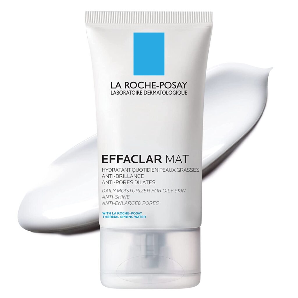 La Roche-Posay Effaclar Mat Oil-Free Mattifying Moisturizer for Face, Facial Moisturizer For Oily Skin, to Reduce Oil and Minimize Pores, Moisturizing Shine
