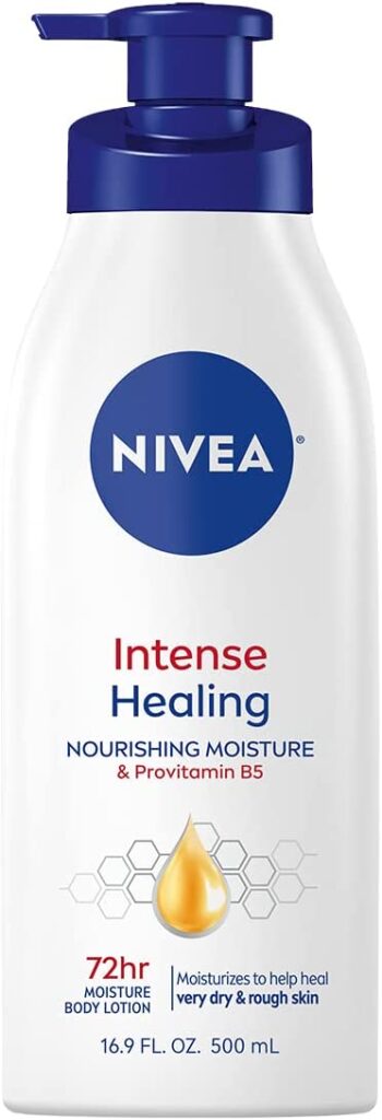 NIVEA Intense Healing Body Lotion, 72 Hour Moisture for Dry to Very Dry Skin, Body Lotion for Dry Skin, 