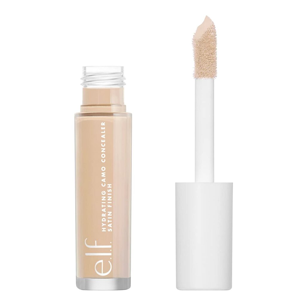 e.l.f, Hydrating Camo Concealer, Lightweight, Full Coverage, Long Lasting, Conceals, Corrects, Covers, Hydrates, Highlights, Light Sand, Satin Finish, 25 Shades, All-Day Wear,