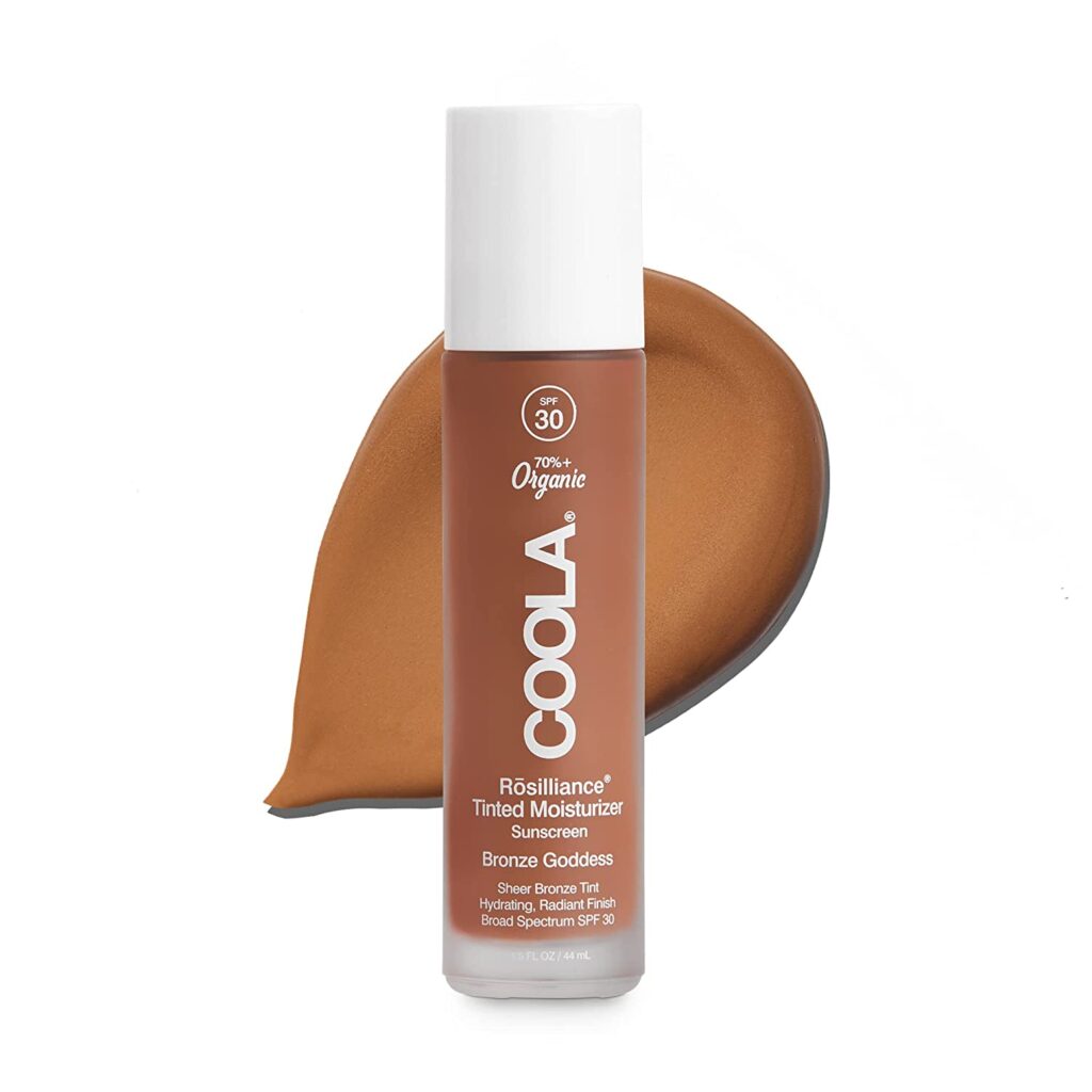 COOLA Organic Rosilliance BB Cream With SPF 30, Tinted Moisturizer Sunscreen & Foundation, Dermatologist Tested