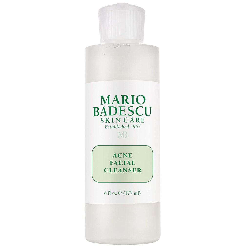Mario Badescu Acne Facial Cleanser for Combination & Oily Skin, Oil-Free Face Wash with Salicylic Acid & Aloe Vera, Deep Pore Clean