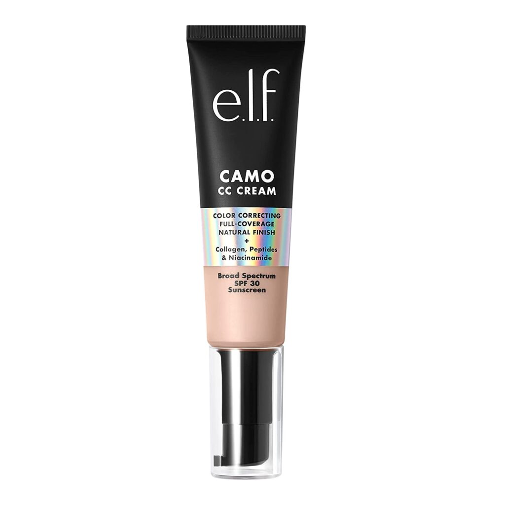 e.l.f. Camo CC Cream, Color-Correcting Full Coverage Foundation With SPF 30, Creates A Natural Finish, Vegan & Cruelty-Free