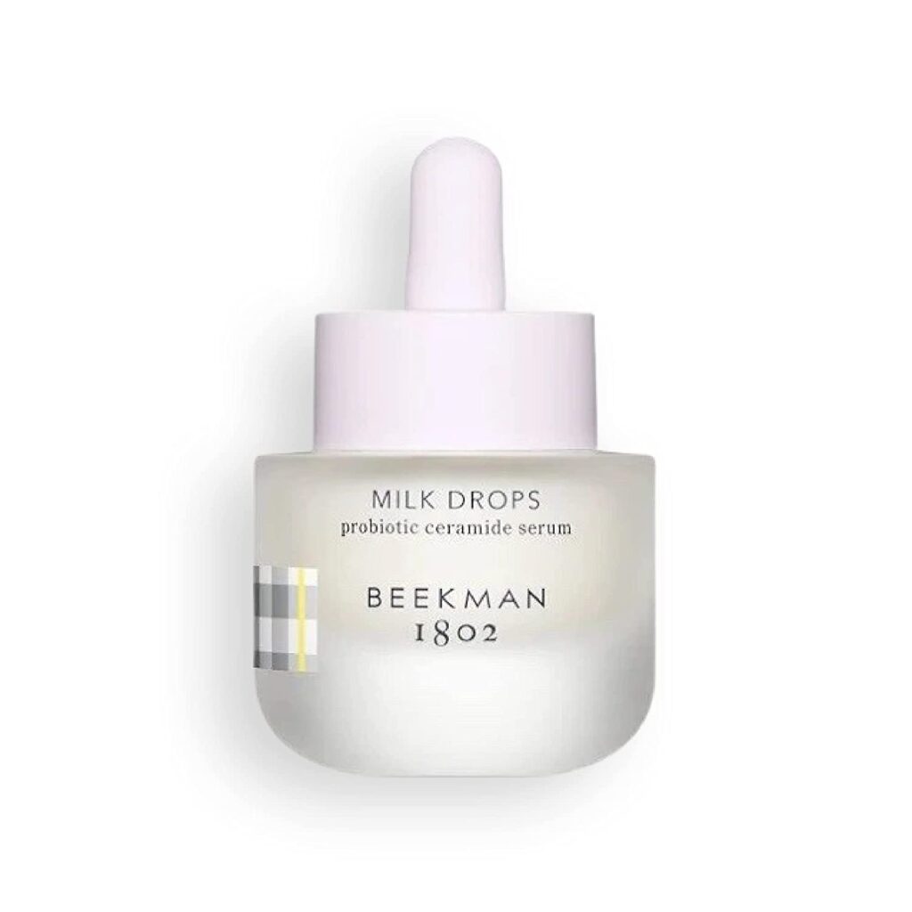 Beekman 1802 Milk Drops Ceramide Serum - Hydrating Face Serum with Hyaluronic Acid, Squalane Oil & 100% Natural AHAs & BHAs - Cruelty Free