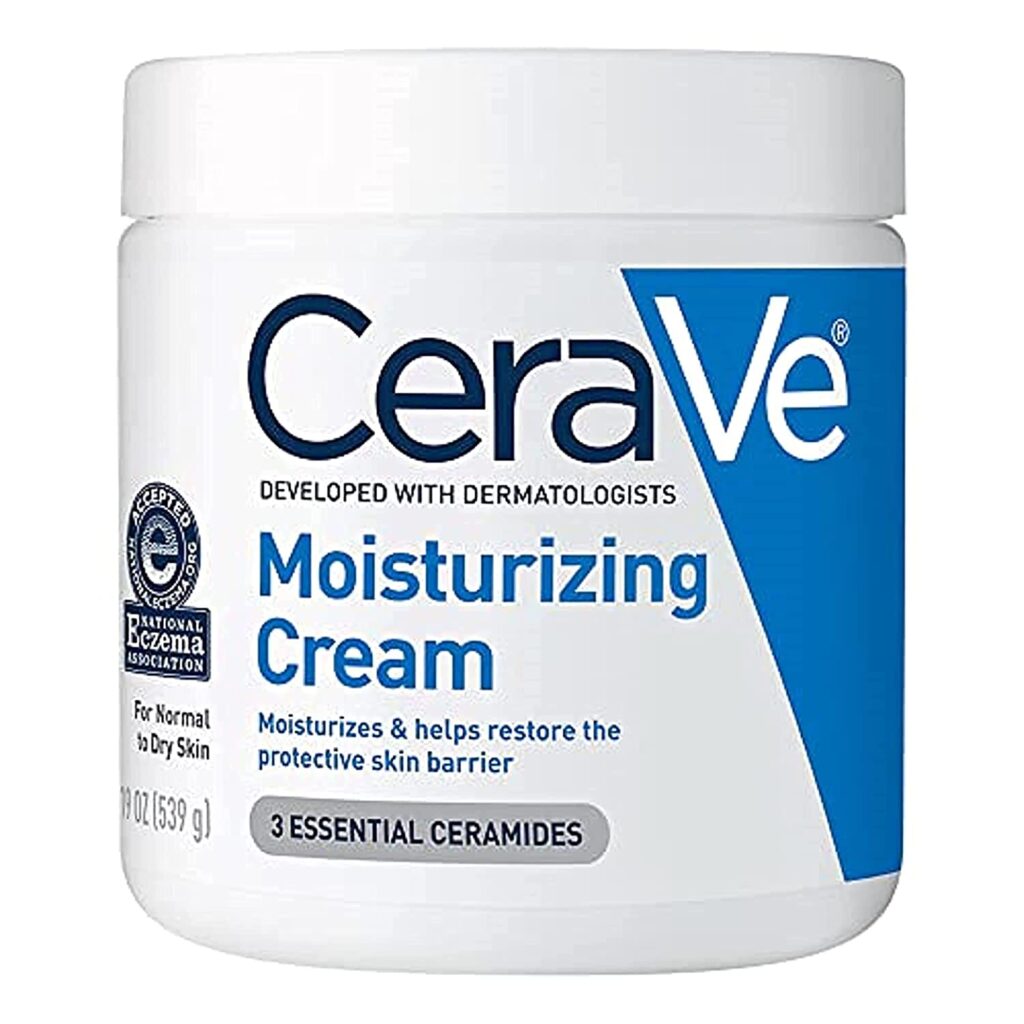 CeraVe Moisturizing Cream | Body and Face Moisturizer for Dry Skin | Body Cream with Hyaluronic Acid and Ceramides | Normal | Fragrance Free