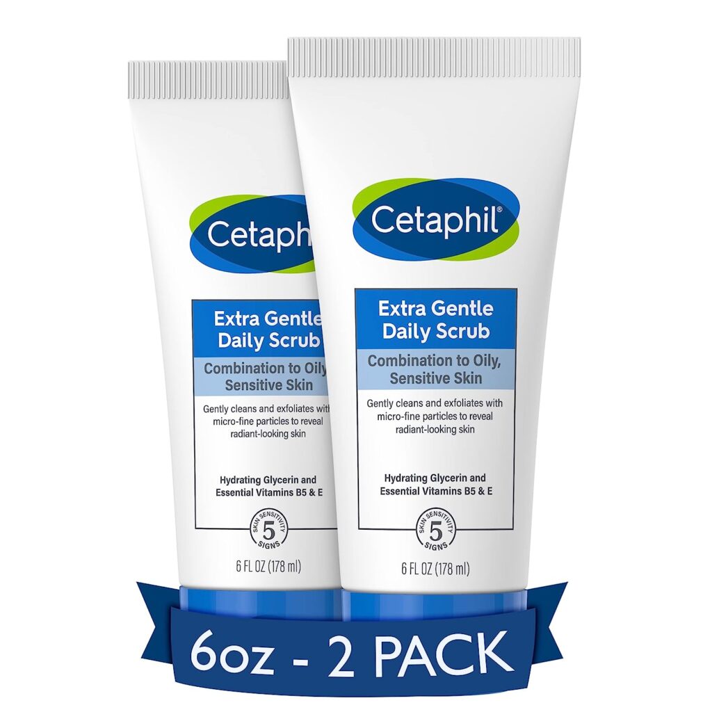 Cetaphil Exfoliating Face Wash, Extra Gentle Daily Face Scrub, Gently Exfoliates & Cleanses, For All Skin Types, Non-Irritating & Hypoallergenic, Suitable For Sensitive Skin,