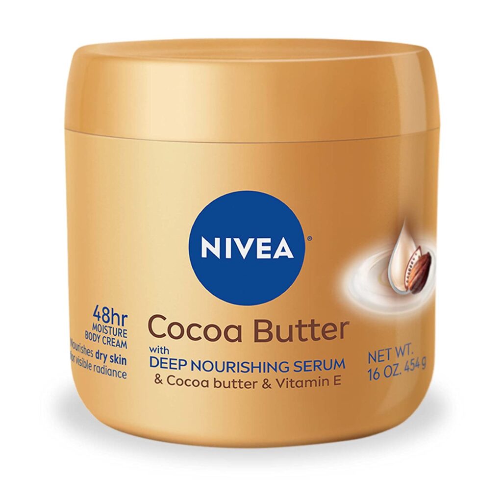 NIVEA Cocoa Butter Body Cream with Deep Nourishing Serum, Cocoa Butter Cream for Dry Skin