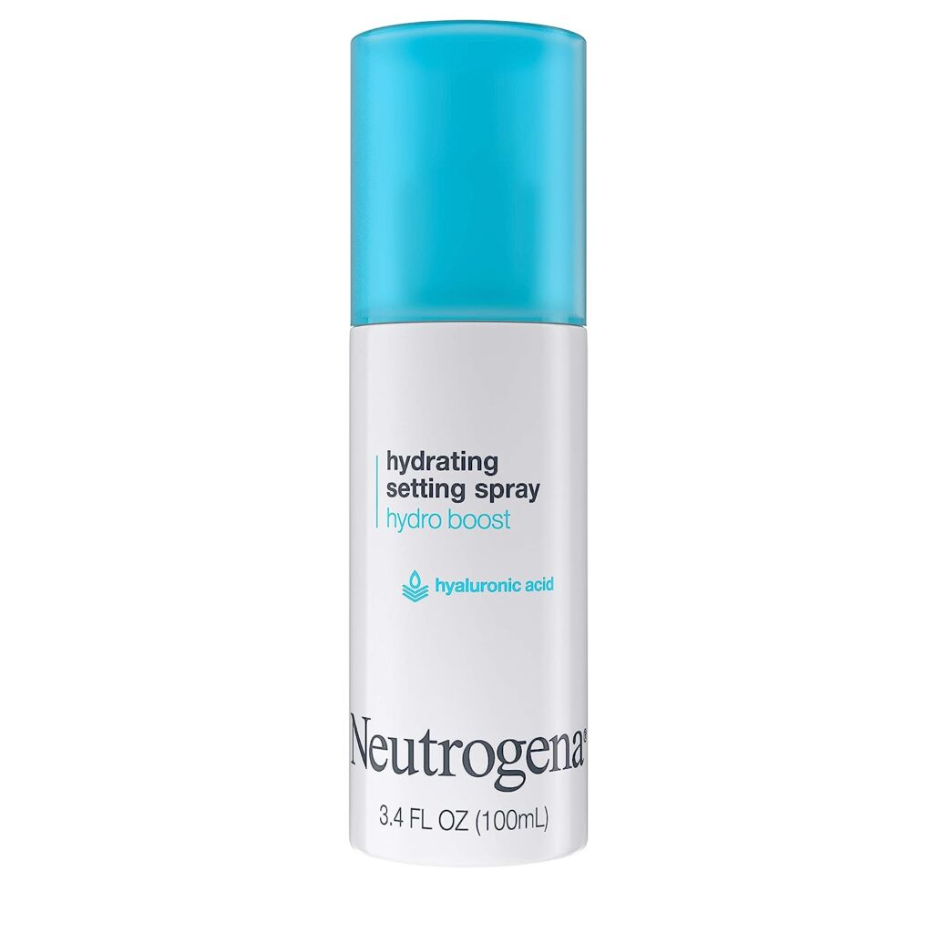 Neutrogena Hydro Boost Hydrating Makeup Setting Spray with Hyaluronic Acid, Longwear Makeup Setting Facial Mist for Smooth, Glowing, Dewy Skin, Non-Comedogenic & Hypoallergenic