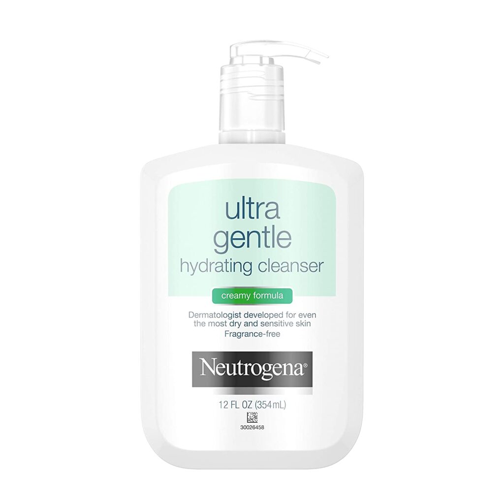 Neutrogena Ultra Gentle Hydrating Facial Cleanser, Non-Foaming Face Wash for Sensitive Skin, Gently Cleanses Face Without Over Drying, Oil-Free, Soap-Free, Fragrance-Free