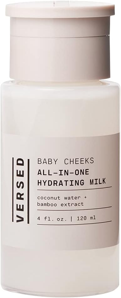 Versed Baby Cheeks Hydrating Milk Facial Toner - Gently Tone, Hydrate and Help Restore Skin’s Natural pH Balance with Nourishing Amino Acids, Vitamins and Minerals - Vegan